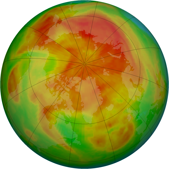 Arctic ozone map for 25 April 2003
